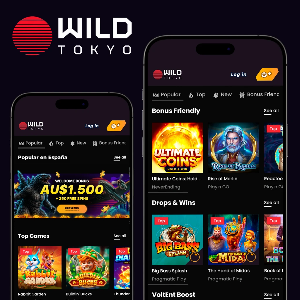 Wild Tokyo casino login and registration